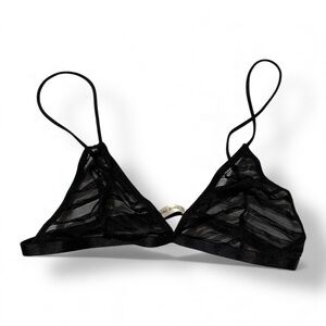Anine Bing Sheer Black Triangle Bralette Sz Small (fits like XS)